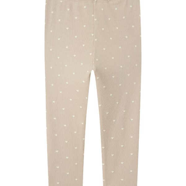 Lil Atelier Gago Slim Leggings med Hjerter - Gray Morn Heart - 92 cm
