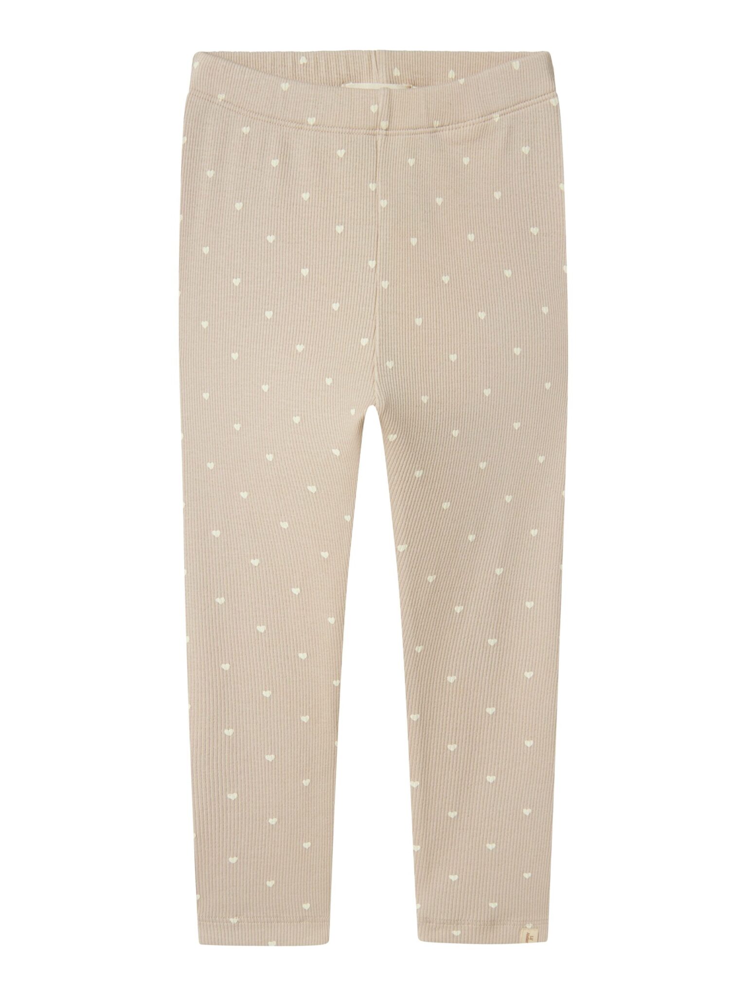 Lil Atelier Gago Slim Leggings med Hjerter - Gray Morn Heart - 92 cm Lil Atelier Gago Slim Leggings med Hjerter - Gray Morn Heart - 92 cm