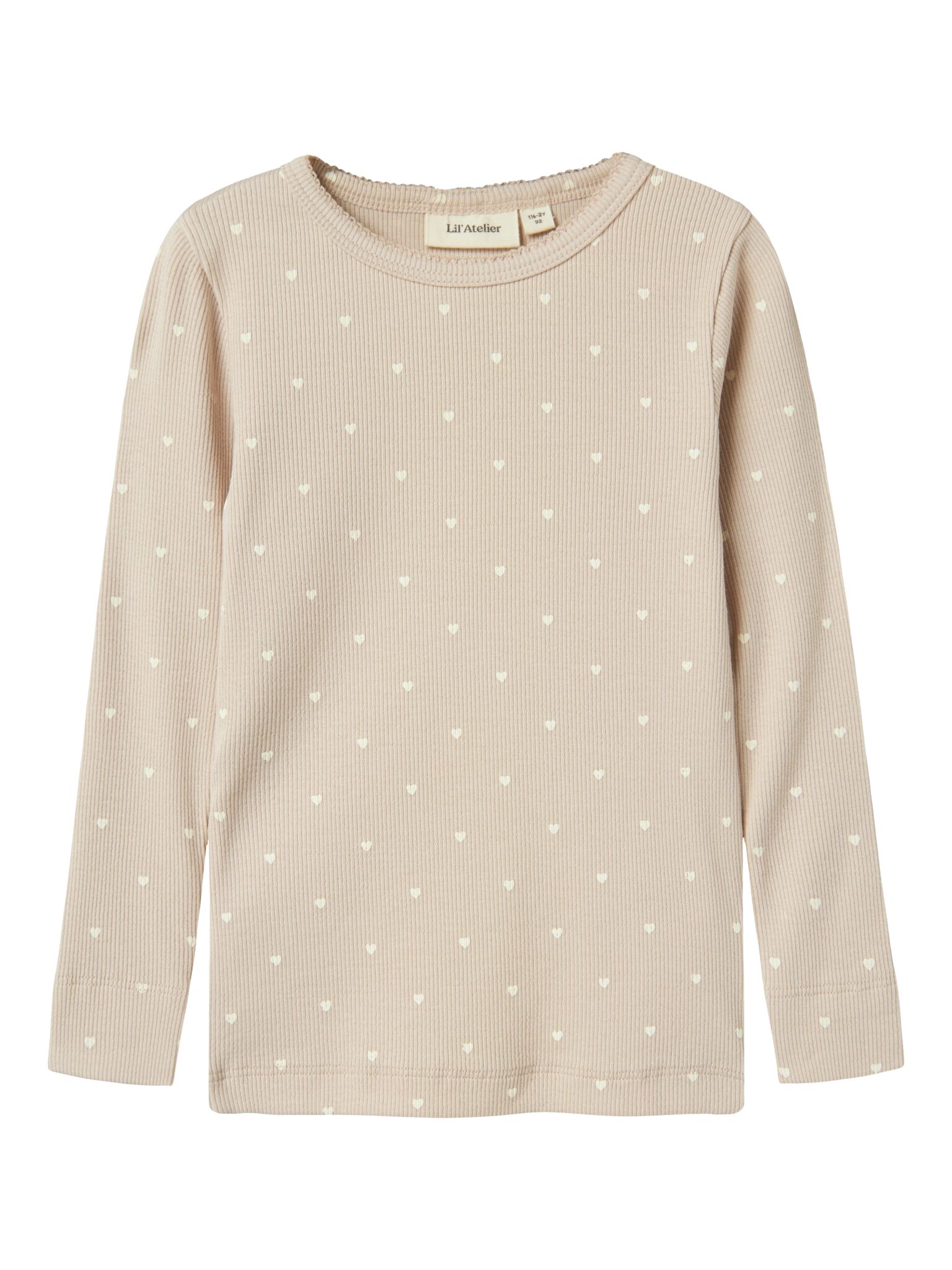 Lil Atelier Gago Slim Shirt med Hjerter - Gray Morn Heart - 92 cm Lil Atelier Gago Slim Shirt med Hjerter - Gray Morn Heart - 92 cm