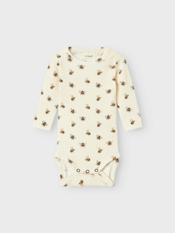 Lil Atelier Gavo Kin Body med Humlebi - Turtledove - 56 cm