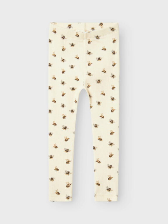 Lil Atelier Gavo Kye Slim Leggings med Humlebi - Turtledove - 92 cm