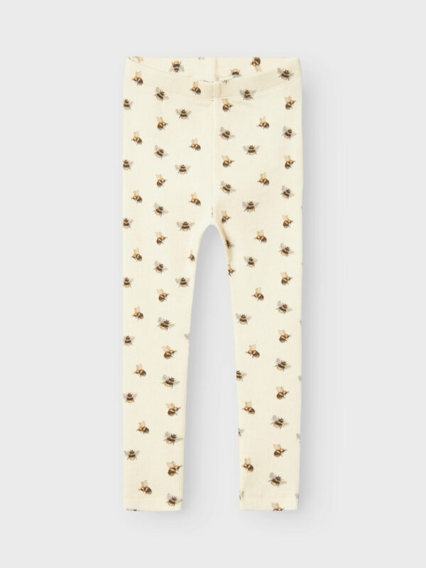 Lil Atelier Gavo Kye Slim Leggings med Humlebi - Turtledove - 92 cm