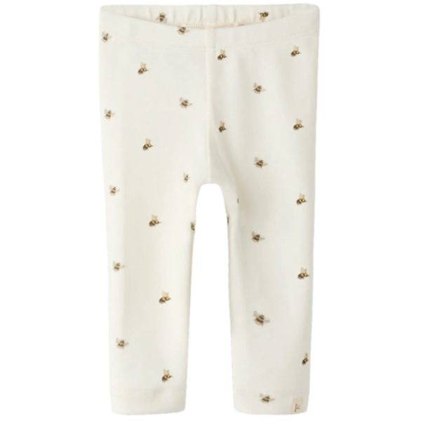 Lil Atelier Gayo Gno Slim Leggings - Coconut Milk/Bee - 56 cm