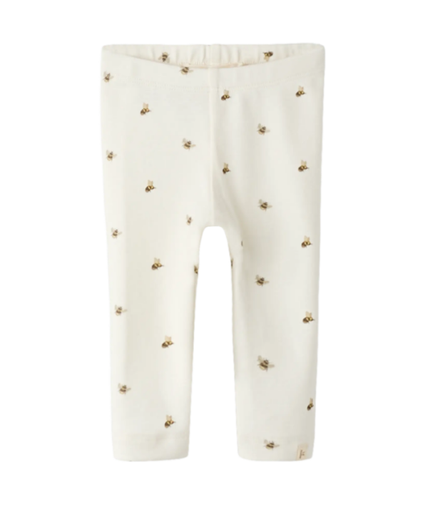 Lil Atelier Gayo Gno Slim Leggings - Coconut Milk/Bee - 56 cm