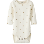 Lil Atelier Gayo Gus LS Slim Body - Coconut Milk/Bee - 56 cm