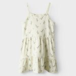 Lil Atelier Gayo San Strap Dress - Coconut Milk/Forget med not - 92 cm