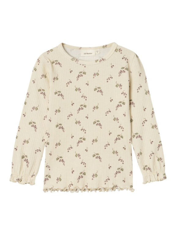 Lil Atelier Gio Bim Slim Top - Birch/Berries - 92 cm Lil Atelier Gio Bim Slim Top - Birch/Berries - 92 cm