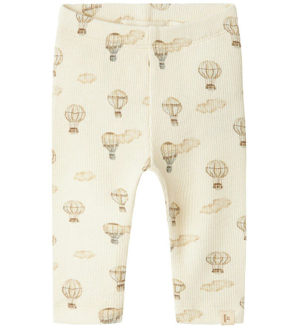 Lil' Atelier Leggings - Rib - NmnGavo - Turtledove/AIR BALLOON Lil' Atelier Leggings - Rib - NmnGavo - Turtledove/AIR BALLOON