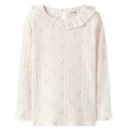 Lil Atelier Rachello Ria Slim Top - Coconut Milk/Flower - 92 cm