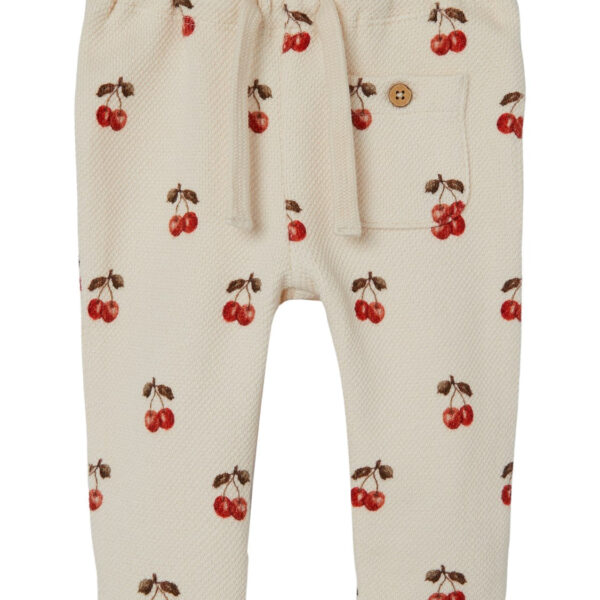 Lil Atelier Ronja Sweat Pants med Kirsebær - Whitecap Gray - 56 cm