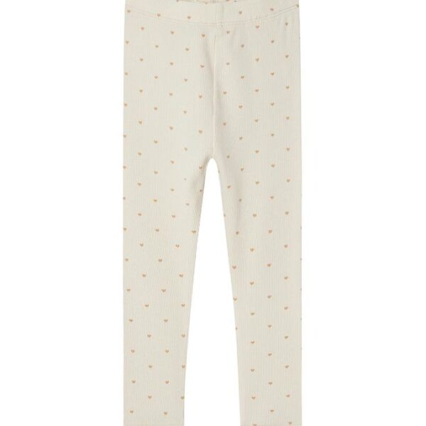 LilÂ´Atelier Leggings - Rib - NmfGago - Noos - TurtleDove Heart