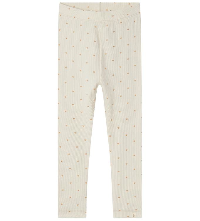 Lil´Atelier Leggings - Rib - NmfGago - Noos - TurtleDove Heart Lil´Atelier Leggings - Rib - NmfGago - Noos - TurtleDove Heart