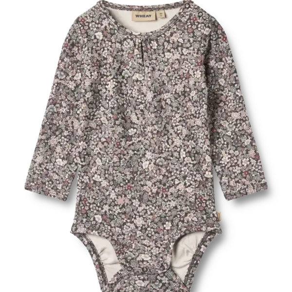 Liv Body Langærmet - Purple stone flowers - 12 MDR.