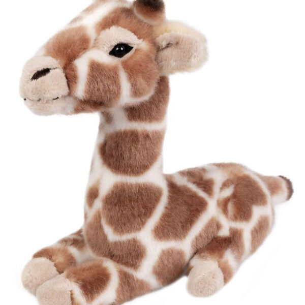Living Nature Bamse - 14x16 cm - Liggende Giraf Unge - Brun/Hvid