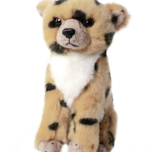 Living Nature Bamse - 17x10 cm - Gepard Unge - Beige/Sort/Hvid