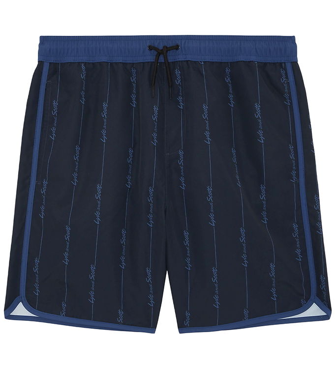 Lyle & Scott Badeshorts - Dark Navy m. Striber Lyle & Scott Badeshorts - Dark Navy m. Striber