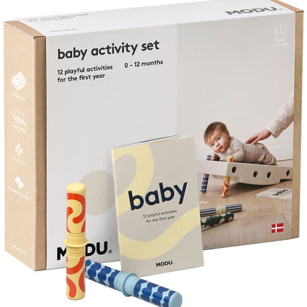 MODU Baby Motoriksæt - 10 Dele - 50x40x10 cm - Sand Grey/Honey Y MODU Baby Motoriksæt - 10 Dele - 50x40x10 cm - Sand Grey/Honey Y