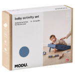 MODU Baby Motoriksæt - 10 Dele - Deep Blue/Sky Blue