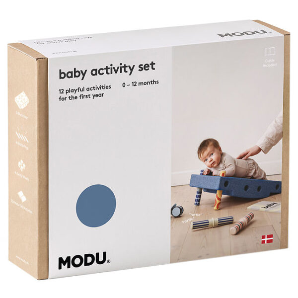 MODU Baby Motoriksæt - 10 Dele - Deep Blue/Sky Blue