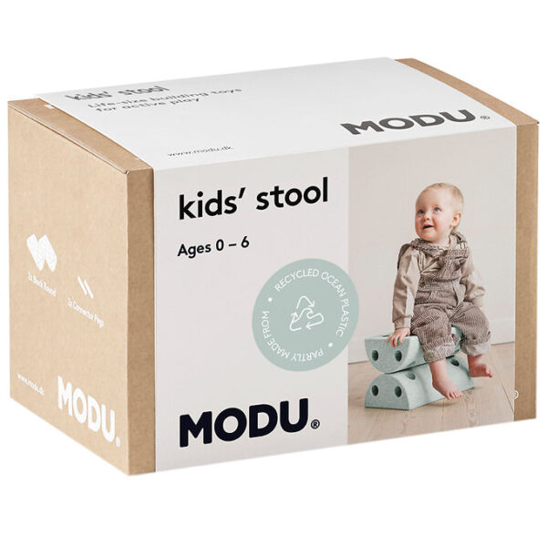 MODU Børneskammel - 4 Dele - Ocean Mint/Forest Green MODU Børneskammel - 4 Dele - Ocean Mint/Forest Green