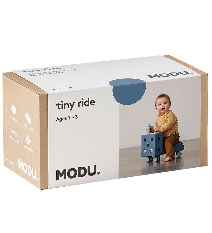 MODU Gåvogn - Tiny Ride - 10 Dele - 40x20x36 cm - Deep Blue/Sky