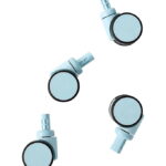 MODU Hjul til Foldekasse - 4 stk - Sky Blue