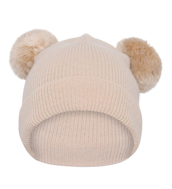 MP Hue m. Pompons - Strik - Uld - Bergen - Ecru MP Hue m. Pompons - Strik - Uld - Bergen - Ecru