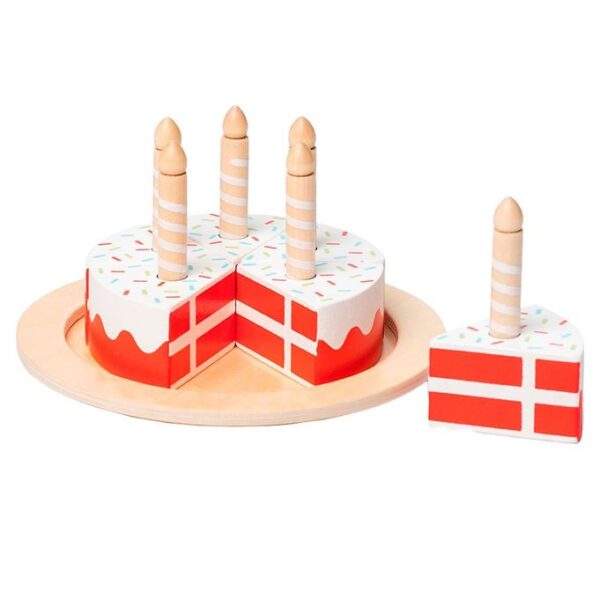 MaMaMeMo Legemad - Fødselsdagskage m. Danskflag - Træ