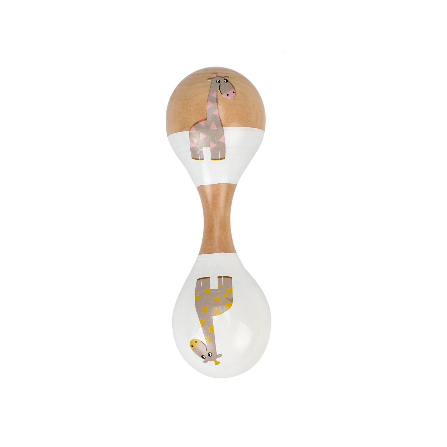 Magni Dobbelt Maracas med Giraf - Hvid