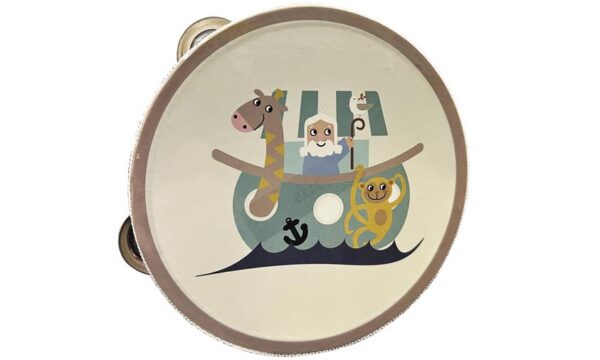 Magni Tamburin med Noahs Ark - hvid