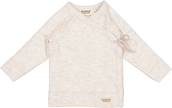 Marmar Tut Wrap Bluse - Beige Melange - 50 cm