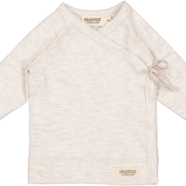 Marmar Tut Wrap Bluse - Beige Melange - 50 cm