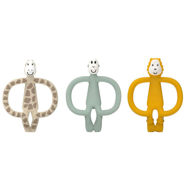 Matchstick Monkey Bideringe - 3-pak - Animal Teether Gift Set