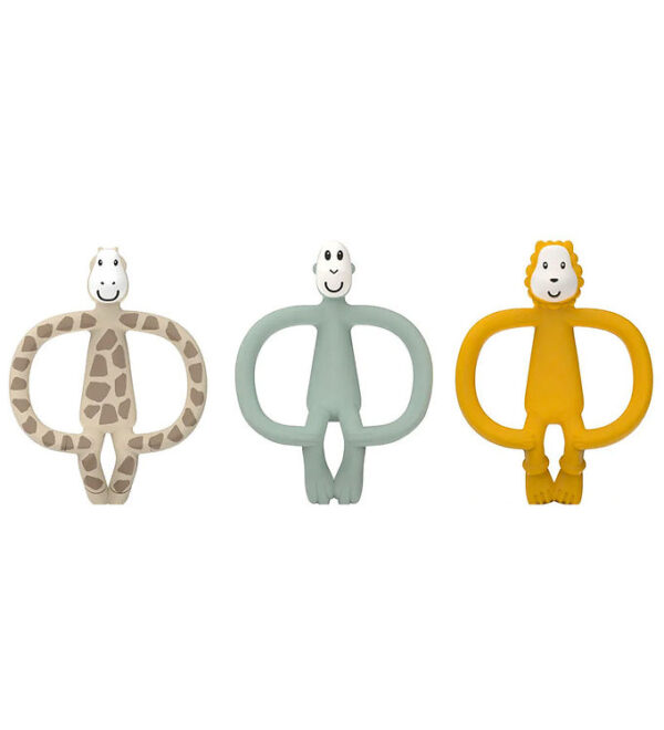 Matchstick Monkey Bideringe - 3-pak - Animal Teether Gift Set