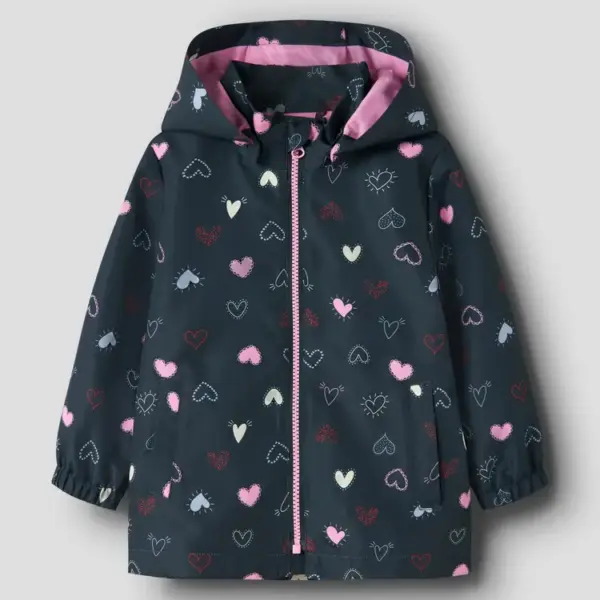 Maxi Jakke m. Print - Dark Sapphire - 98