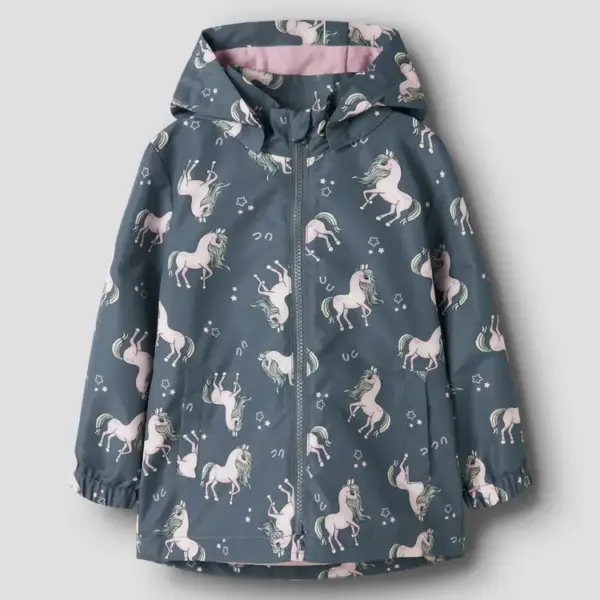 Maxi Jakke m. Print - Vintage Indigo - 86