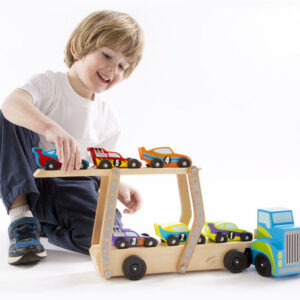Melissa & Doug | Biltransporter - Mega m. 6 racer biler