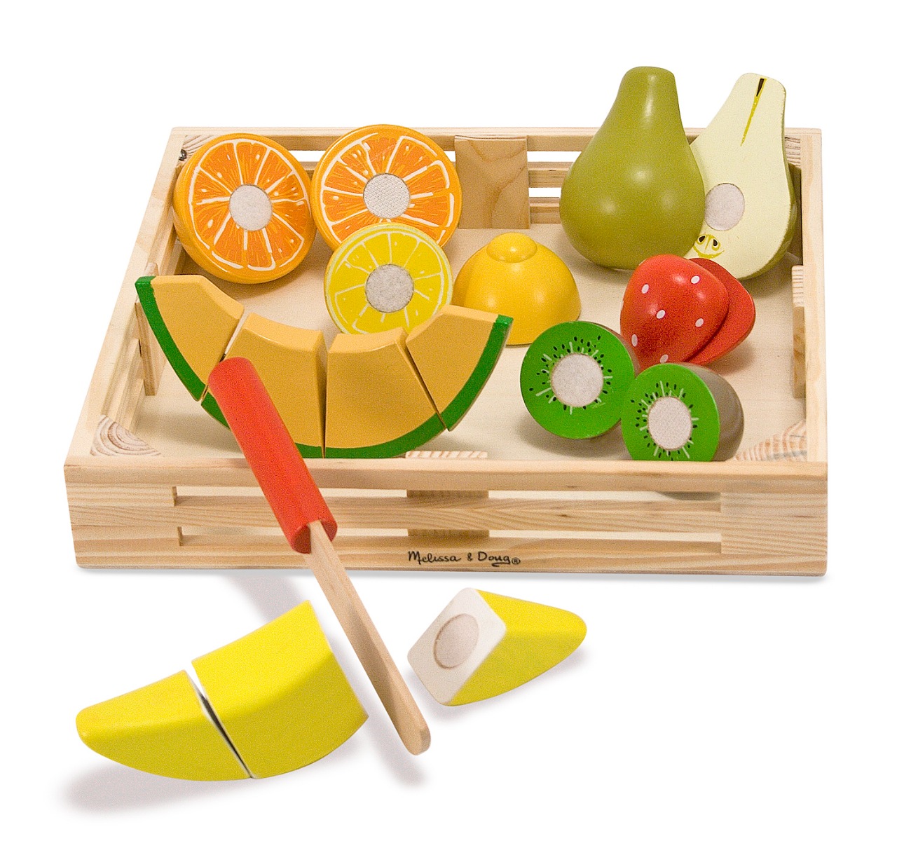 Melissa & Doug | Legemad - Frugt i trækasse