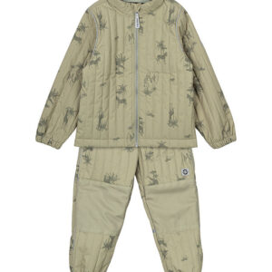 Mikk-Line Termotøj - Gray Green m. Print