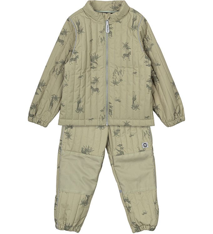 Mikk-Line Termotøj - Gray Green m. Print