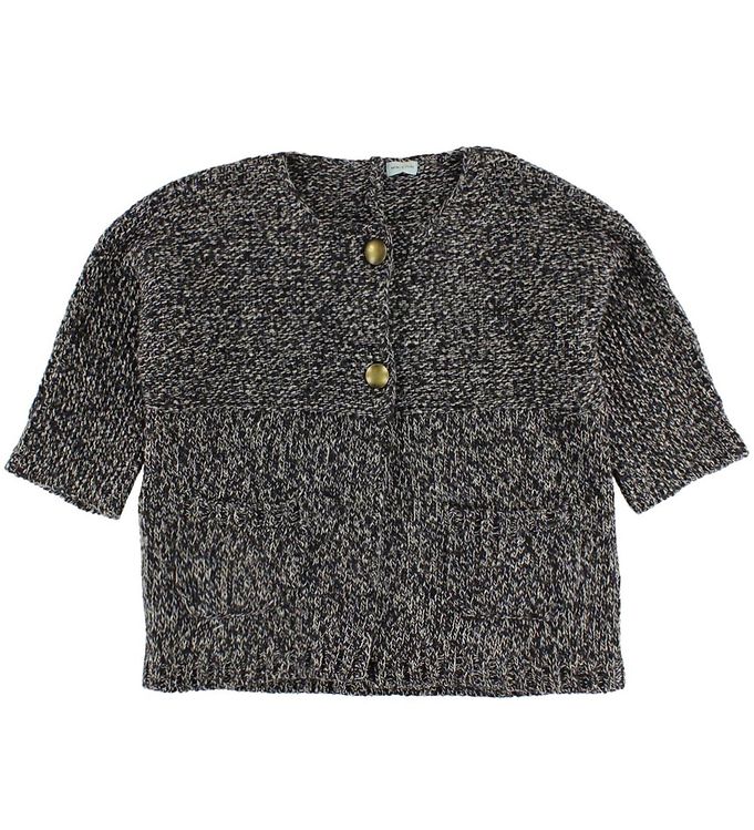 Mini A Ture Cardigan - Strik - Blå/Hvid Mini A Ture Cardigan - Strik - Blå/Hvid