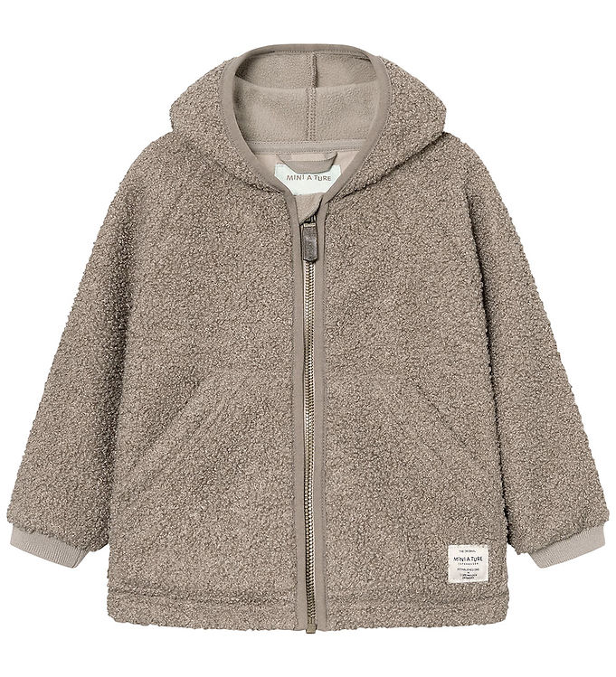 Mini A Ture Fleecejakke - MatLiff - Grey Brown Mini A Ture Fleecejakke - MatLiff - Grey Brown
