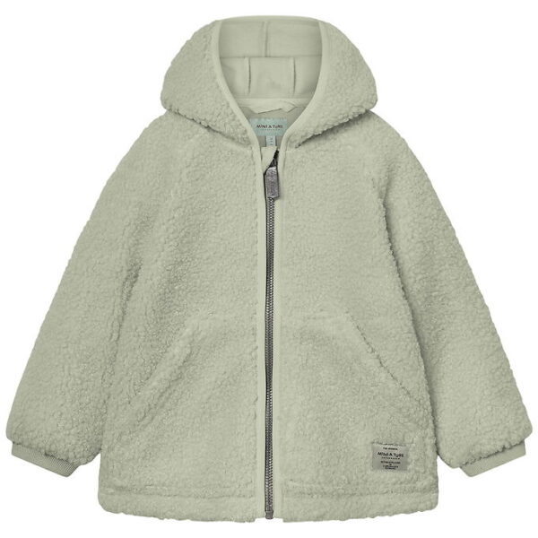 Mini A Ture Fleecejakke - Teddy - MatLiff - Dessert Sage