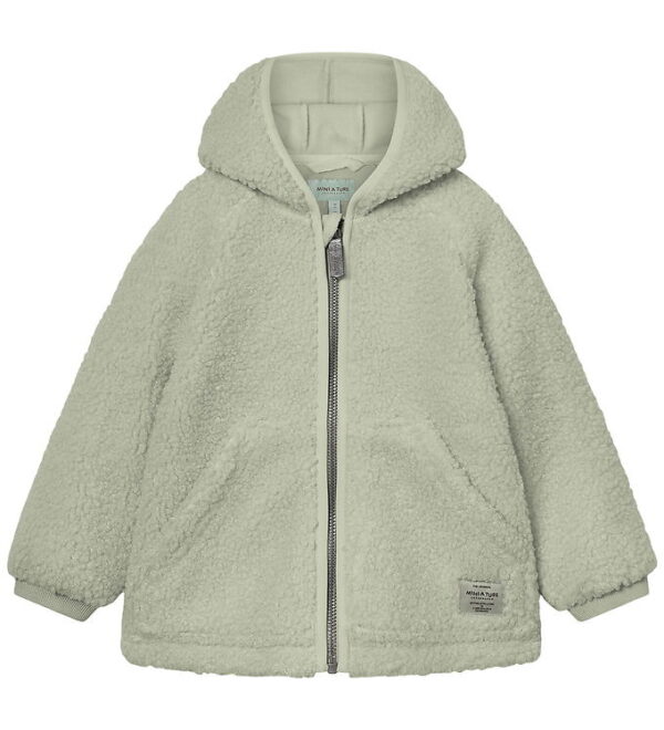 Mini A Ture Fleecejakke - Teddy - MatLiff - Dessert Sage