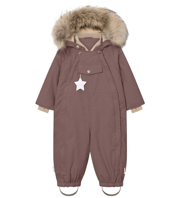 Mini A Ture Flyverdragt - MatWisti Fleece/Fur - Chestnut Brown