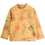 Mini Rodini Badebluse - UV50+ - Nautical Aop - Beige