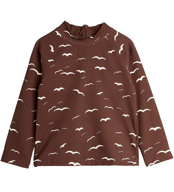 Mini Rodini Badebluse - UV50+ - Seagull - Brun Mini Rodini Badebluse - UV50+ - Seagull - Brun