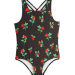 Mini Rodini Badedragt - UV 50+ - Lingonberries - Sort