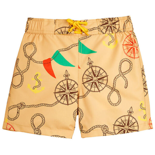 Mini Rodini Badeshorts - Nautical - Aop Beige