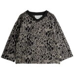 Mini Rodini Bluse - Leopard Brushed Top - Grå/Sort